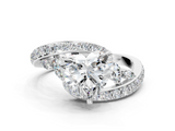 White gold Heart Solitaire with Pavé Twist Band and Four-Prong Setting_101