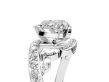 White gold Heart Solitaire with Pavé Twist Band and Four-Prong Setting_108