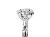 White gold Heart Solitaire with Side Baguettes and Channel Set Band_69