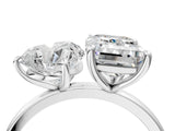 White gold Heart and Emerald Cut Toi Moi Ring with Prong Setting_49