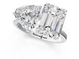 White gold Heart and Emerald Cut Toi Moi Ring with Prong Setting_51