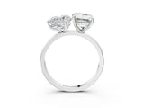 White gold Heart and Emerald Cut Toi Moi Ring with Prong Setting_53