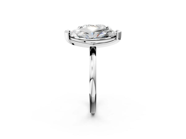 White Gold Heart-Shaped and Marquise Lab-Grown Diamond Toi et Moi Ring