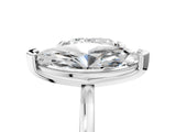 White gold Heart and Marquise Toi Moi Ring with Prong Setting and Micro Pave Band 5