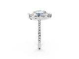 White gold Heart and Marquise Toi Moi Ring with Prong Setting and Pave Band_59