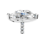 White gold Heart and Marquise Toi Moi Ring with Prong Setting and Pave Band_62