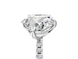 White gold Heart and Princess Toi Moi Ring with Prong Setting and Pave Band_79