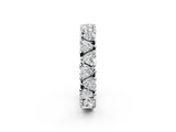 10K White Gold Heart  Eternity Band with Shared Prong Setting