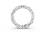 10K White Gold Heart  Eternity Band with Shared Prong Setting