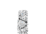White gold Heart cut diamond Eternity Band with Shared Prong Setting_65