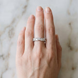 10K White Gold Heart  Eternity Band with Shared Prong Setting
