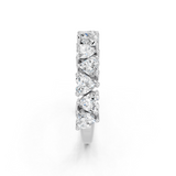 White gold Heart cut diamond Half Eternity Band with Shared Prong Setting_1