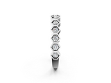 White gold Hexagon Pave Diamond Eternity Band with Bezel Setting_37