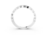 White gold Hexagon Pave Diamond Eternity Band with Bezel Setting_38