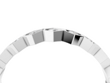 White gold Hexagon Pave Diamond Eternity Band with Bezel Setting_39
