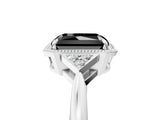 White gold Hexagonal Halo Fancy Black Radiant Cut Diamond Solitaire with Pavé Band and Four-Prong Setting_20