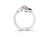 White gold Hexagonal Halo Fancy Pink Marquise Cut Diamond Solitaire with Pavé Band and Four-Prong Setting_24