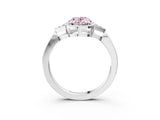 White gold Hexagonal Halo Fancy Pink Oval Cut Diamond Solitaire with Pavé Band and Four-Prong Setting_18