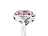 White gold Hexagonal Halo Fancy Pink Oval Cut Diamond Solitaire with Pavé Band and Four-Prong Setting_20