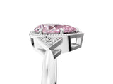 White gold Hexagonal Halo Fancy Pink Pear Cut Diamond Solitaire with Pavé Band and Four-Prong Setting_20