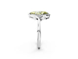 White gold Hexagonal Halo Fancy Yellow Marquise Cut Diamond Solitaire with Pavé Band and Four-Prong Setting_17