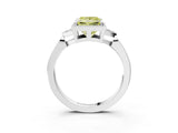 White gold Hexagonal Halo Fancy Yellow Princess Cut Diamond Solitaire with Pavé Band and Four-Prong Setting_18