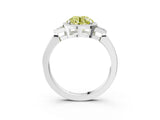 White gold Hexagonal Halo Fancy Yellow Round Cut Diamond Solitaire with Pavé Band and Four-Prong Setting_18