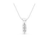 White gold Infinity Heart Pendant with Round Diamond Prong Setting_4