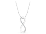 White gold Infinity Pendant with Round Brilliant Diamonds in Pavé Setting_20