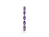 White gold Marquise Amethyst Eternity Band with U-Prong Setting_14