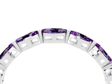 White gold Marquise Amethyst Eternity Band with U-Prong Setting_16