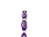 White gold Marquise Amethyst Eternity Band with U-Prong Setting_17