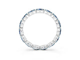 White gold Marquise Aquamarine Eternity Band with U-Prong Setting_15