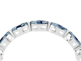 White gold Marquise Aquamarine Eternity Band with U-Prong Setting_16