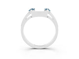 White gold Marquise Aquamarine Open Band Ring with Tension Setting_9
