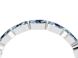 White gold Marquise Aquamarine Prong Set Half-Eternity Band_10