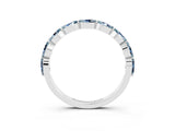 White gold Marquise Aquamarine Prong Set Half-Eternity Band_9
