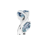 White gold Marquise Aquamarine Twisted Band with Prong Setting_11
