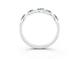 White gold Marquise Aquamarine Twisted Band with Prong Setting_9
