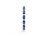 White gold Marquise Blue Sapphire Eternity Band with U-Prong Setting_14