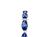 White gold Marquise Blue Sapphire Eternity Band with U-Prong Setting_17
