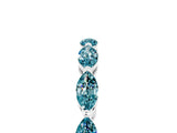 White gold Marquise Blue Topaz Eternity Band with U-Prong Setting_17