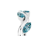 White gold Marquise Blue Topaz Twisted Band with Prong Setting_11