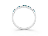 White gold Marquise Blue Topaz Twisted Band with Prong Setting_9