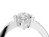 White gold Marquise Brilliant Channel-Set Diamond Ring with Bezel Prong Setting_10
