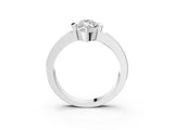 White gold Marquise Brilliant Channel-Set Diamond Ring with Bezel Prong Setting_9