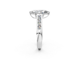 White gold Marquise Brilliant Channel-Set Solitaire Ring with Four-Prong Setting_22