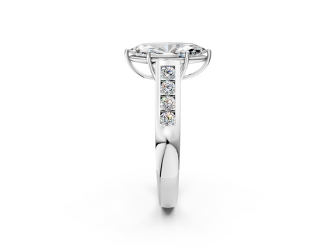 White gold Marquise Brilliant Channel-Set Solitaire Ring with Four-Prong Setting_22