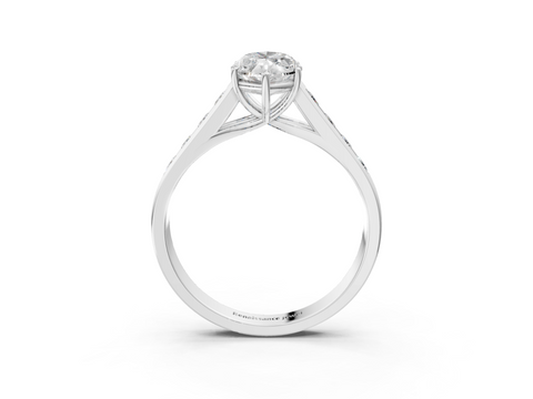White gold Marquise Brilliant Channel-Set Solitaire Ring with Four-Prong Setting_23