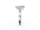 White gold Marquise Brilliant Cut Diamond Five-Stone Prong Set Engagement Ring with Channel Band_23